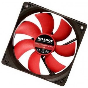 80mm Case Fan - XILENCE XPF80.R Fan, 80x80x25mm, 1500rpm, <15dBa, 19.6CFM, hydro bearing, Big 4Pin and 3Pin Molex, Black/Red