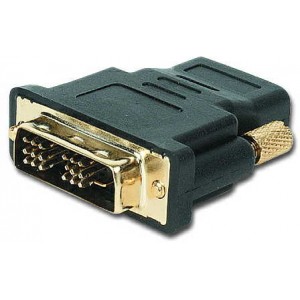 Adapter Gembird A-HDMI-DVI-2, HDMI to DVI female-male adapter with gold-plated connectors, bulk
