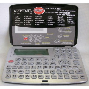 Переводчик Assistant AT-1094, 29 Lang, Organizer 3Kb, 12-digit Calculator, Clock, Alarm, Metric conversions, Password, (580 000 words, 66 700 phrases)