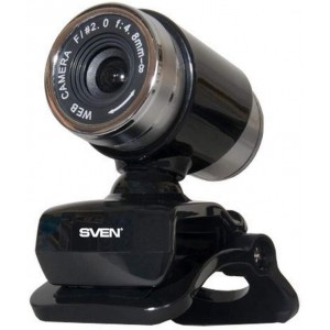SVEN Webcam IC-720, Microphone, Video 640x480 (3200x2400 soft. enh.), black, CMOS, USB 2.0