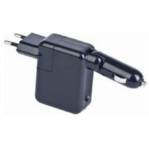 Gembird MP3A-UC-ACCAR2 USB travel charger, 110/240 V AC, 50/60 Hz or 12/24 V DC, black color