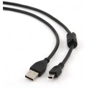 Gembird CCF-USB2-AM5P-6 Premium quality USB 2.0 A-plug MINI 5PM 1.8m cable with ferrite core
