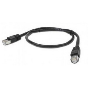 FTP Patch Cord     0.5m, Black, PP22-0.5M/BK, Cat.5E, molded strain relief 50u" plugs