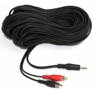 CCA-458-20M 3.5mm stereo plug to 2 phono plugs 20 meter cable