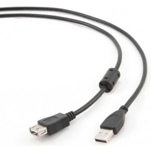 Cable USB, USB AM/AF, 5.0 m, USB2.0  Premium quality with ferrite core, CCF-USB2-AMAF-15