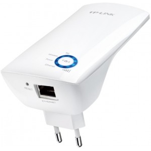 TP-LINK TL-WA850RE, 300Mbps Wireless N Wall Plugged Range Extender, Atheros, 2T2R, 2.4GHz, 802.11n/g/b, Ranger Extender button, Range extender mode, with internal Antennas