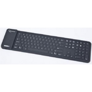 Tastatură Gembird Flexible keyboard, Bluetooth, Black color, US keys, KB-BTF3-B-US