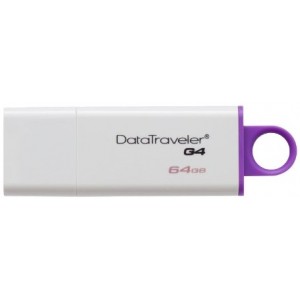 Флешка Kingston DataTraveler Generation 4 (G4) 64GB, USB 3.0, White/Purple