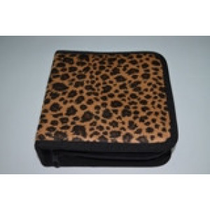 CD Wallet for 32 pcs, Omega Animal Skin Pattern Leopard