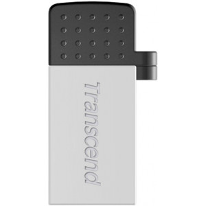 Флешка Transcend JetFlash 380, 8 GB, USB 2.0 / microUSB, Silver