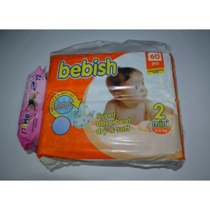 Bebish Mini Twin PackN2 3-6kg(60)+serv.umed.72pcs