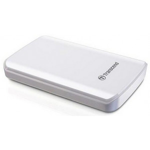 1.0TB (USB3.0) 2.5" Transcend "StoreJet 25D3", Glossy White, Shock-Resistant