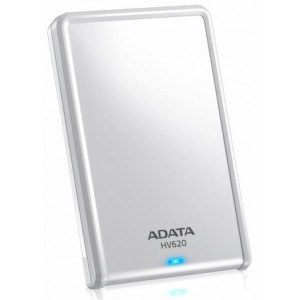 1000Gb 2.5", USB3.0, ADATA DashDrive HV620, Glossy White, 5400RPM, 480MB/sec, 8MB cache