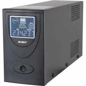 UPS SVEN Pro+ 650 LCD, USB Line Interactive, AVR, CPU,USB,3+1(Lightning and Surge Protection)
