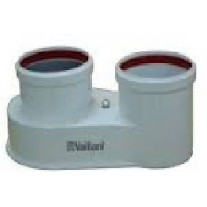 Разделительный адаптер VAILLANT для котлов с принудительной тягой с DN 60/100 на две трубы DN 80
