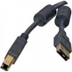 Cable USB, A-plug B-plug,  3.0 m, USB2.0  Premium quality with ferrite core, CCF-USB2-AMBM-10