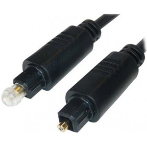 Toslink (Optical) cable  Zignum K-TOS-SKB-0500.B, 5 m, m/m, OD 4mm, up to 20 Mbit/s, with dust caps, black