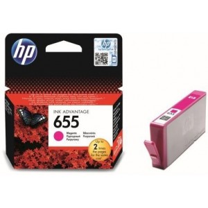 HP #655 Magenta Ink Cartridge, for Deskjet Ink Advantage 3525, 4615, 4625, 5525, 6525 AiO, 600 pages
