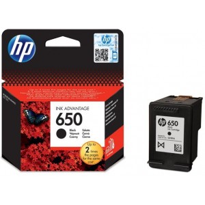 HP #650 Black Ink Cartridge for DeskJet 2515/3515 AiO, 360 pages