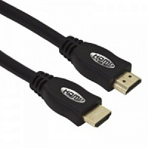 Cable HDMI  Zignum "Professional" K-HDE-BKR-0200.BS, 2 m, High Speed HDMI® Cable with Ethernet, male-male, up to 2160p 2Kx4K, 3D capable, with 24k gold plated contacts, triple shielded, 2 ferrites, dust caps, black/silver nylon sleeve