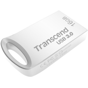 16GB  USB3.0 Flash Drive Transcend "JetFlash 710S", Silver, Metal Case, Ultra-Slim (R/W:90/12MB/s)
