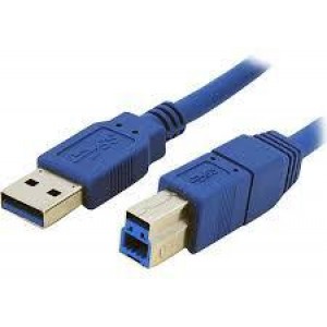 Cable USB CCP-USB3-AMBM-6, 1.8 m, USB3.0 super-speed  A-plug B-plug, Gold-plated contacts, Blue
