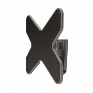 TV-Wall Mount for 17-37" - Brateck "LDA06-221", Full Motion, up to 20kg, Tilt angle upward: -15°, Tilt angle downward: +15°, Swivel angle: 180°, Rotation: 360°, Distance TV to Wall: 80-250 mm, max.VESA 200x200, Bubble level, Steel black