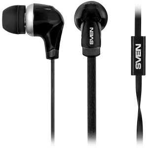 Earphones SVEN SEB-260M - Black, with Microphone