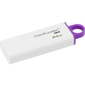 Kingston DataTraveler G4 64GB White/Violet, USB 3.0, (Read 70 MByte/s, Write 20 MByte/s)