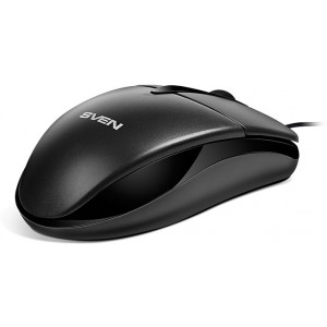 Mouse SVEN RX-112, Black, Optical 800dpi, USB, weight 88g