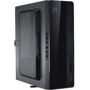 Case mini-ITX 130W Sohoo S101BK, Card-Reader, Black