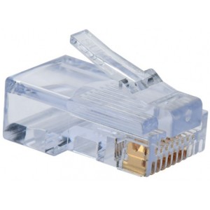 RJ-45 Modular Plug, Cat.5E, Long Type, 30u" Gold plated