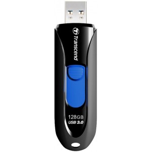 Флешка Transcend JetFlash 790, 128GB  USB3.0, Black, Capless