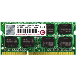 8GB DDR3 1600MHz SODIMM 204pin Transcend PC12800, CL11, 1.35V Low Voltage (DDR3L)
