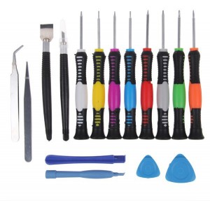"Screwdriver set for Phones and Tablets, Cablexpert ""TK-SD-01"" (48 pcs), TK-SD-01
Specifications
Torx screwdriver: T4, T5, T6
Star screwdriver: 0.8 mm
Cross screwdriver: 2.0 mm, 1.2 mm
Slot screwdriver: 2.0 mm
Y-screwdriver: 2.0 mm
Tweezers:2 pcs