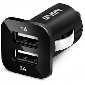 USB Car Charger - SVEN USB Car Charger C-103, 2x USB charger 5V/1A, DC12/24V