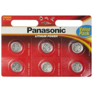 CR2025, Blister*6, Panasonic, CR-2025EL/6B