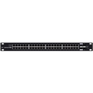 " Ubiquiti EdgeSwitch Lite 48, 48 Gigabit RJ45 Ports, 2 SFP+ Ports
, 2 SFP Ports, Serial Console Port, Non-POE, Non-Blocking Throughput: 70 Gbps, Switching Capacity: 140 Gbps, Forwarding Rate: 104.16 Mpps"