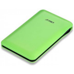F&D Power Bank Slice T2 (8000 mAh), Leather Texture, LED Power Indication, Green