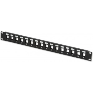 16 port BLANK patch panel, 1U 19"