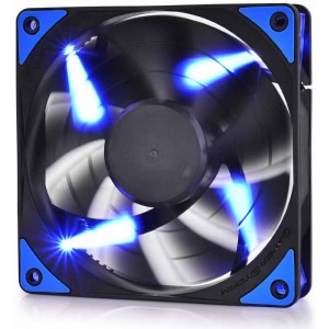120mm Case Fan - DEEPCOOL Gamer Storm TF series "TF120" Fan with Blue LED, 120x120x26mm, 500-1800rpm, <17.6~31.3dBa, 76.5CFM, Fluid Dynamic Bearing, 4Pin, PWM, 2-Layer Blade Design, DIY Solution, MTBF >100000 hours