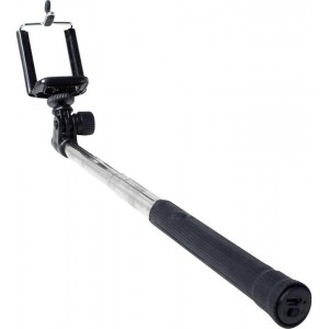 MAXELL Monopod Black, Selfie stick with remote control, Extends from 22cm to 102cm in length, 3.5mm cable easy installation for remote shutter button connection, 1/4-20 standard screw for connecting with cameras