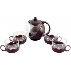 Hoffmuller HLSET750 ЗАВАРОЧНЫЙ ЧАЙНИК 750 мл + 4 ЧАШКИ 150 мл Hoffmuler