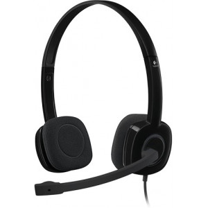 Logitech Stereo Headset H151, Headphone: 20Hz-20kHz, Microphone: 100Hz-6.5kHz, 1.8m cable (casti cu microfon/наушники с микрофоном)