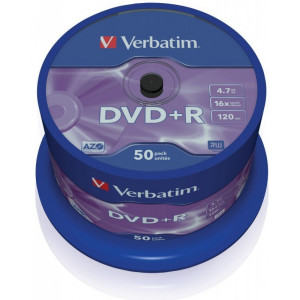 50*Cake DVD+R Verbatim, 4.7GB, 16x; 43550