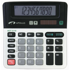 Калькулятор ACT-510 10-позиционный экран, двойное питание
