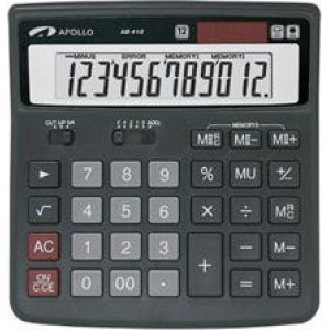 Калькулятор AD-412 12 позициснный экран, двойное питание , двойная память