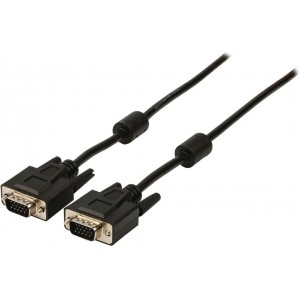 "Cable VGA Premium Extension 10.0m, HD15M/HD15M Black, Gembird, dual-shield w/2*ferrite core
-"