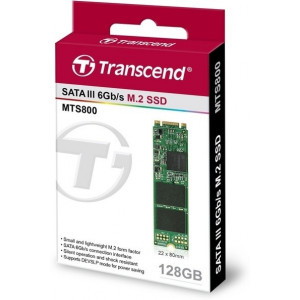 .M.2 SSD  128GB Transcend "TS128GMTS800" [Type 2280, 80mm, R/W:560/460MB/s, 75K/75K IOPS, SM2246EN]