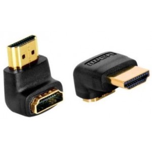Cable HDMI to HDMI90° 1.8m Gembird male-male90°, V1.4, Black, CC-HDMI490-10, One jakc bent 90°